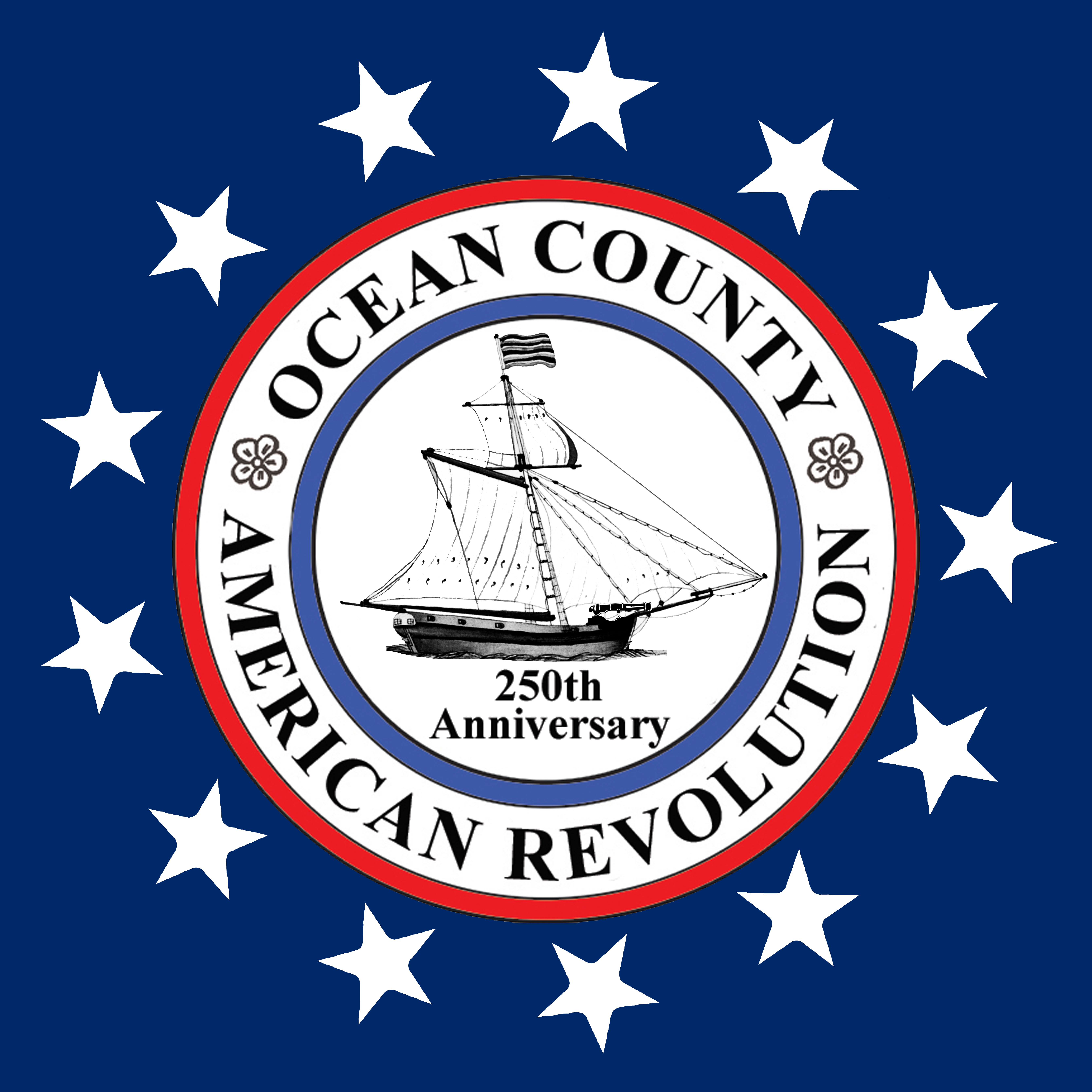 Ocean County logo with tall ship