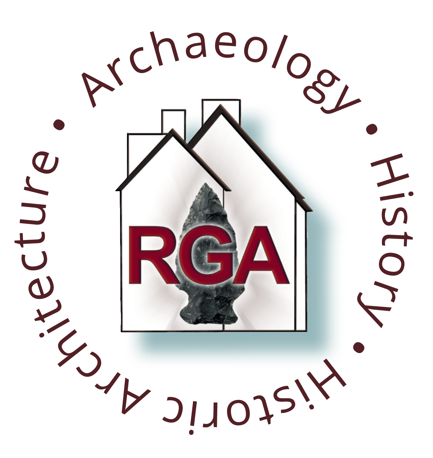 RGA logo with house and arrow head
