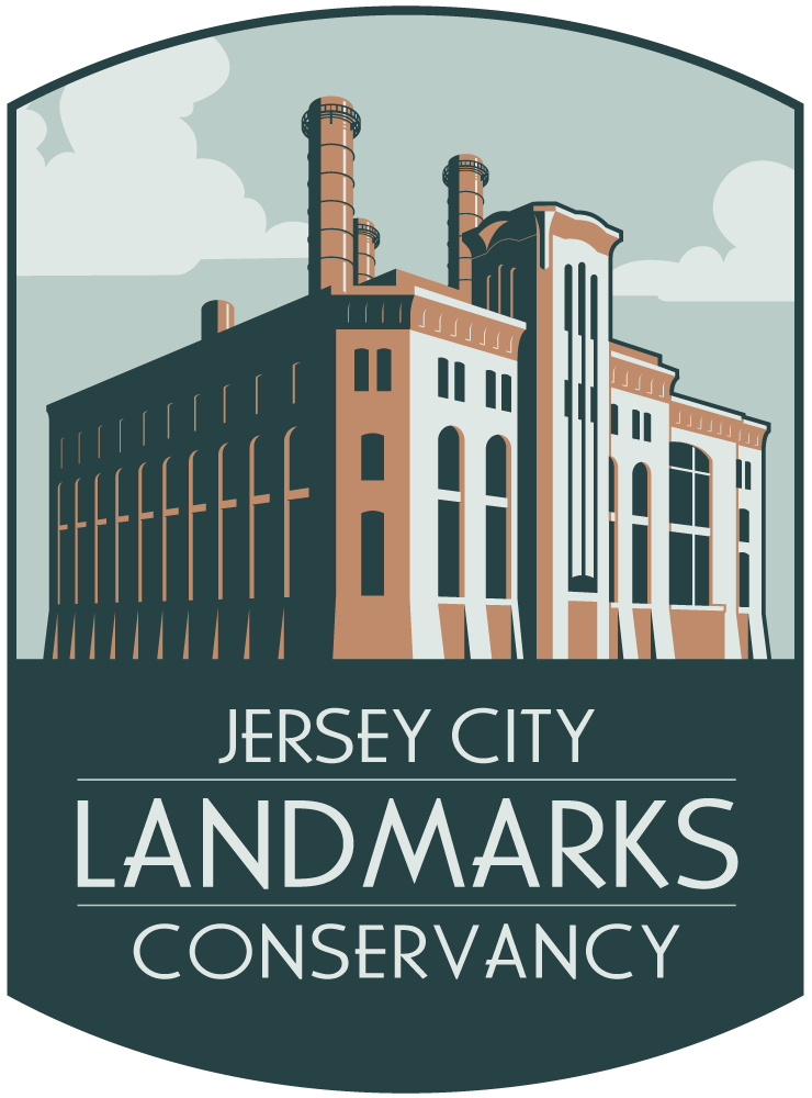 Jersey City Landmarks logo with industrial complex