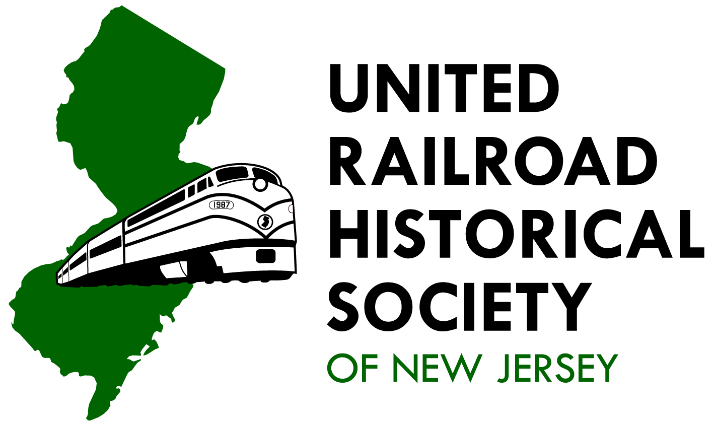 United Railroad Historical Society of NJ logo with NJ and a train