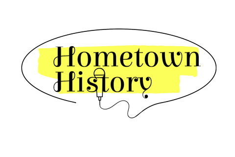 Hometown History logo with microphone