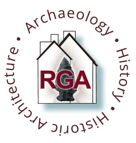 RGA logo with house and arrow head