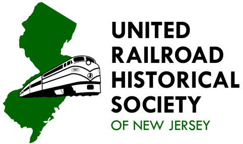 United Railroad Historical Society of NJ logo with NJ and a train